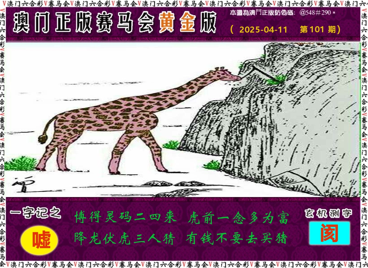 赛马会黄金版 第101期