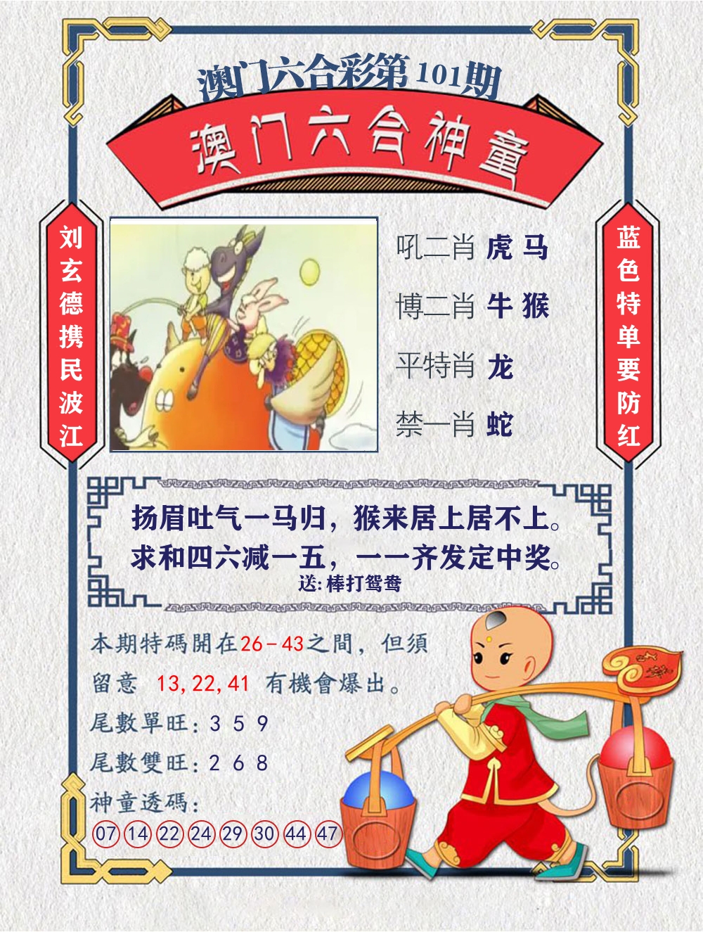 六合神童 第101期