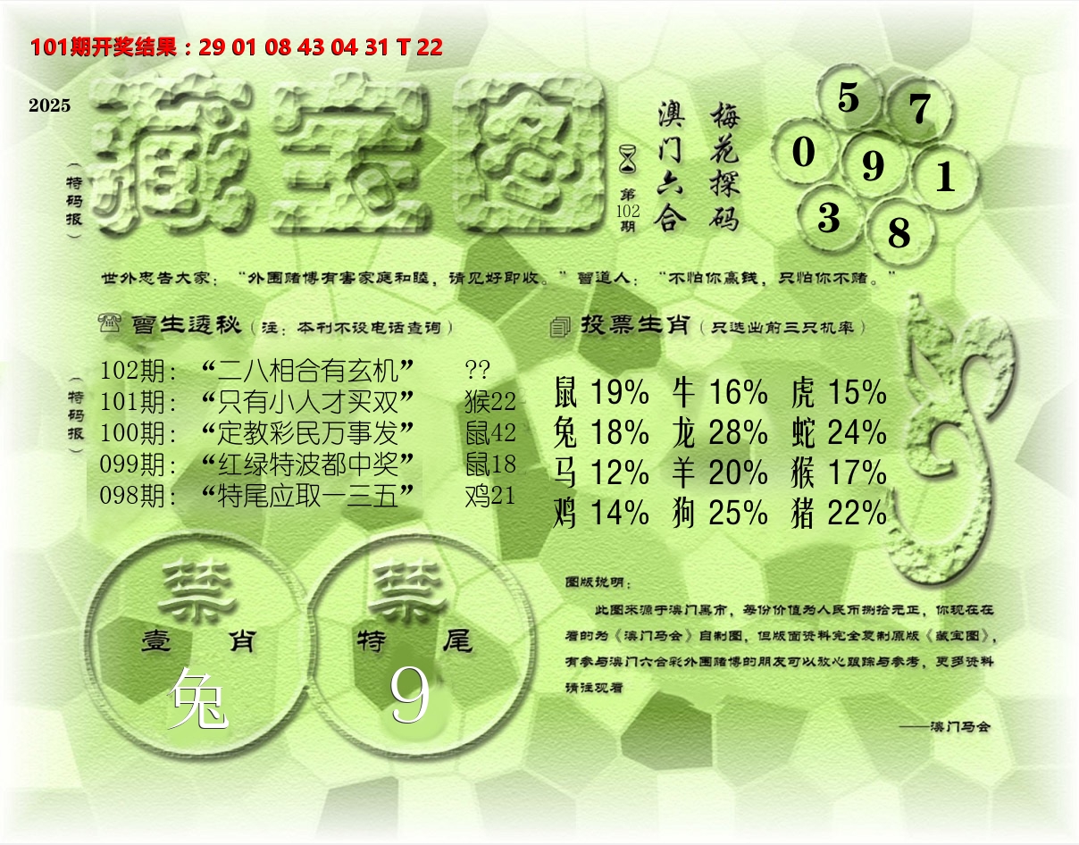 老《藏宝图》 第102期