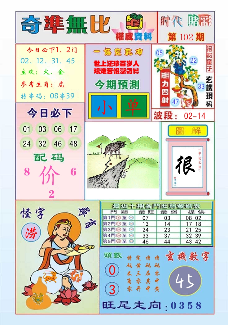时代赌彩 第103期