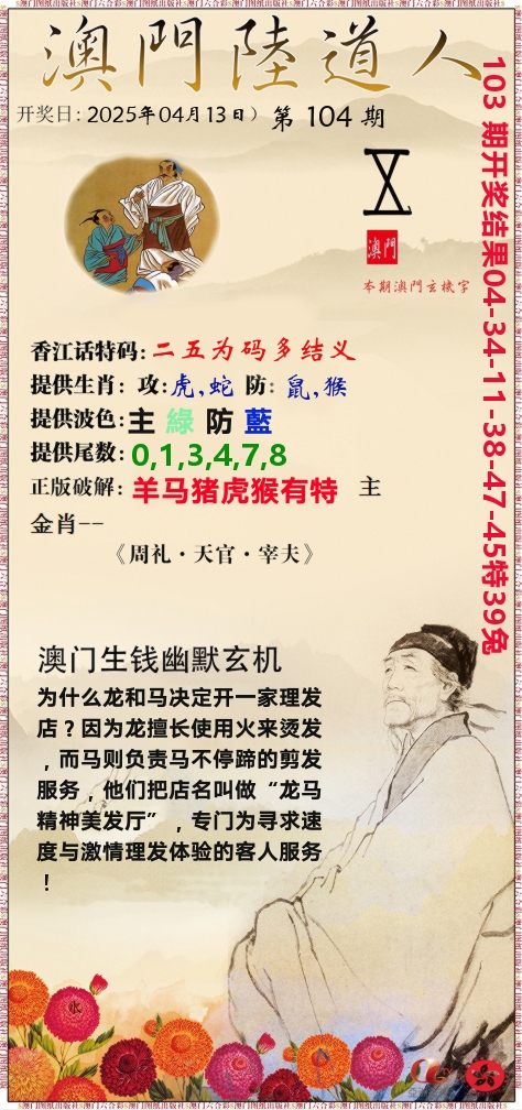 澳门陆道人 第104期