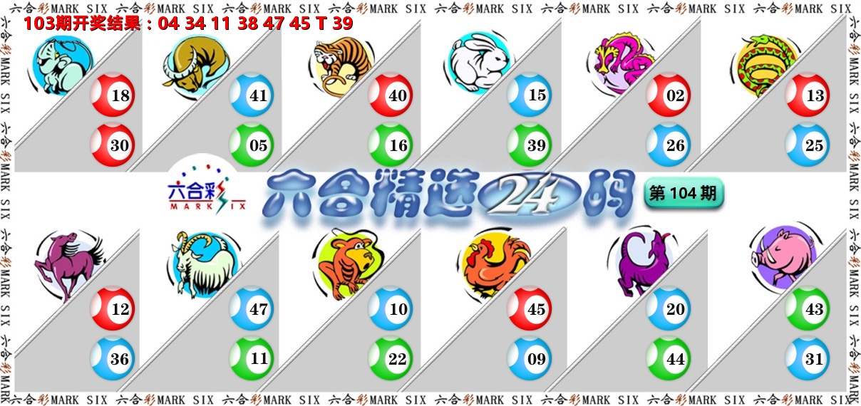 六合精选24码 第104期