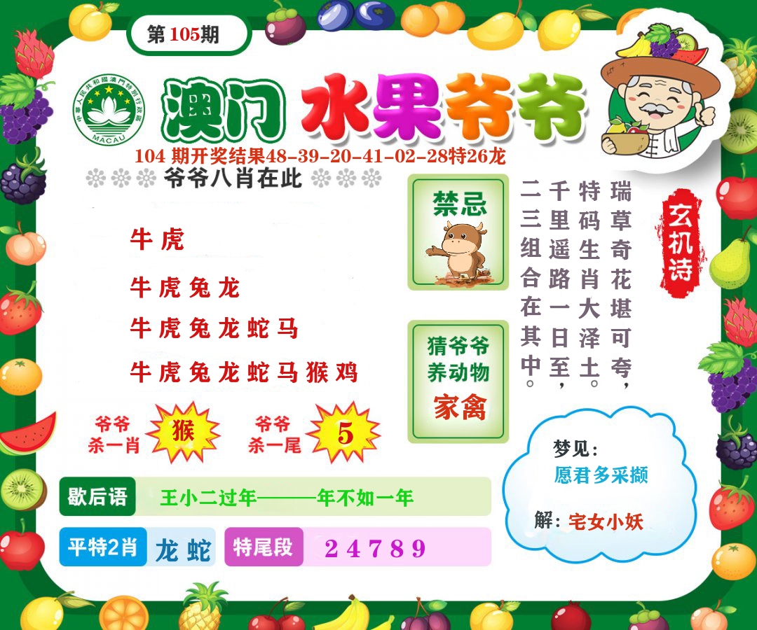 澳门水果爷爷 第105期