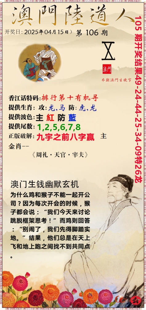 澳门陆道人 第106期