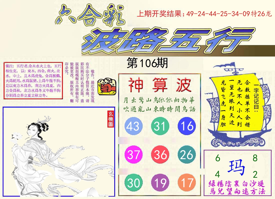 波路五行 第106期