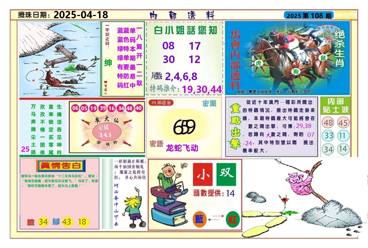澳门内部透料A 第108期
