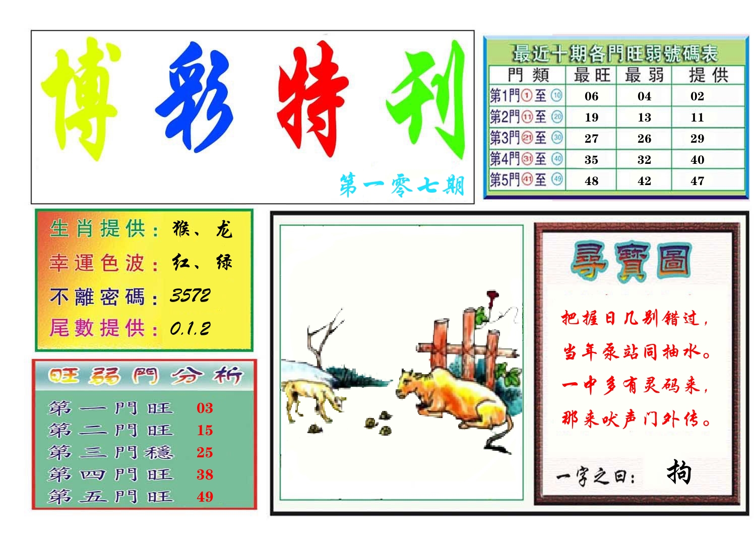 博彩特刊 第108期