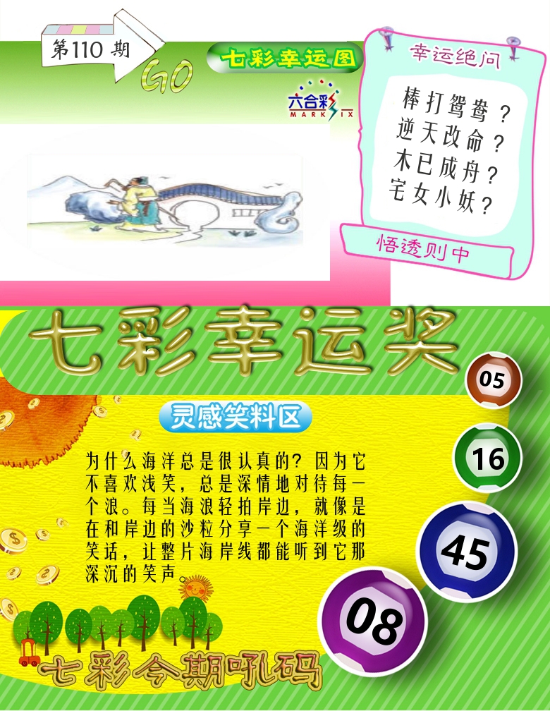 七彩幸运奖 第110期