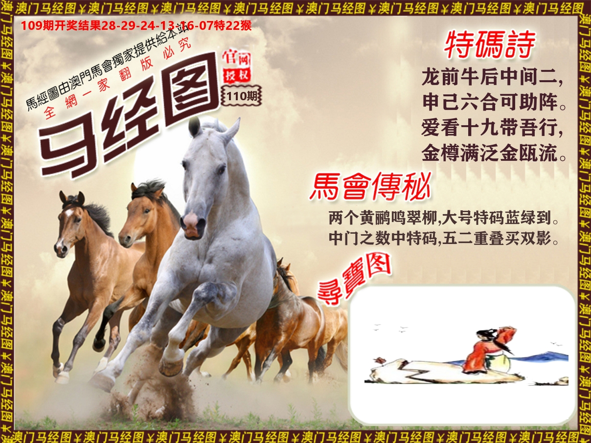 马经系列 第110期