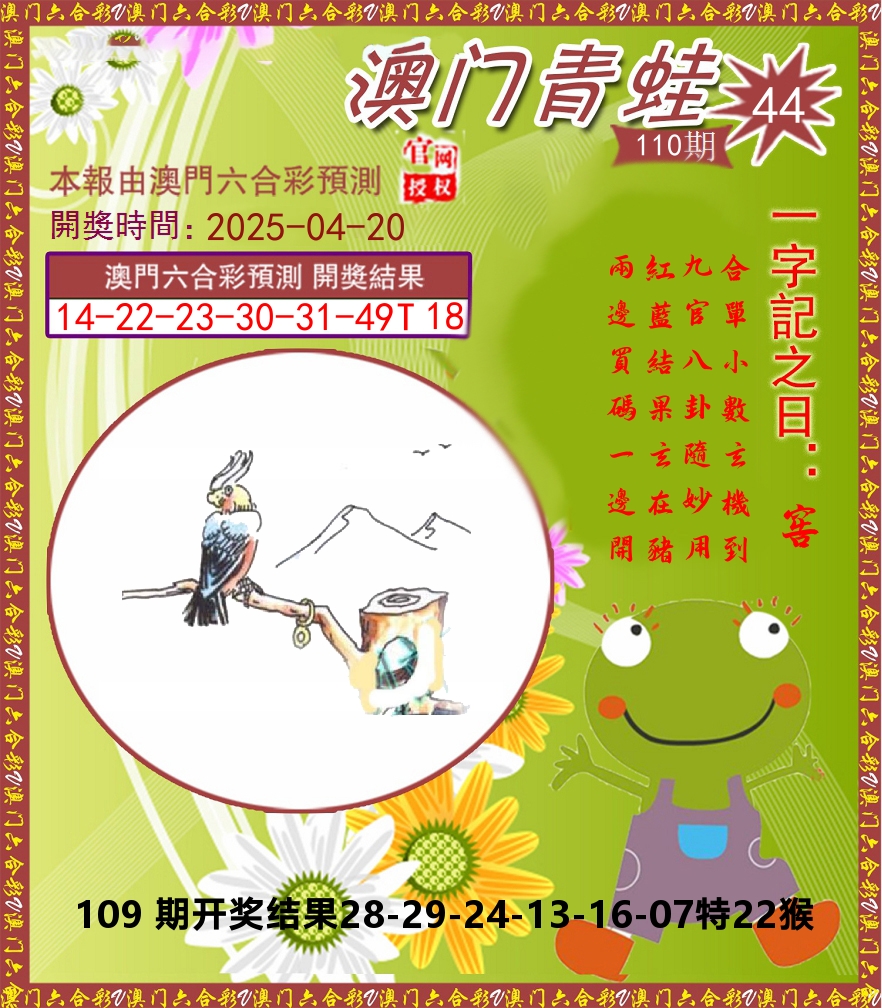 青蛙系列44 第110期