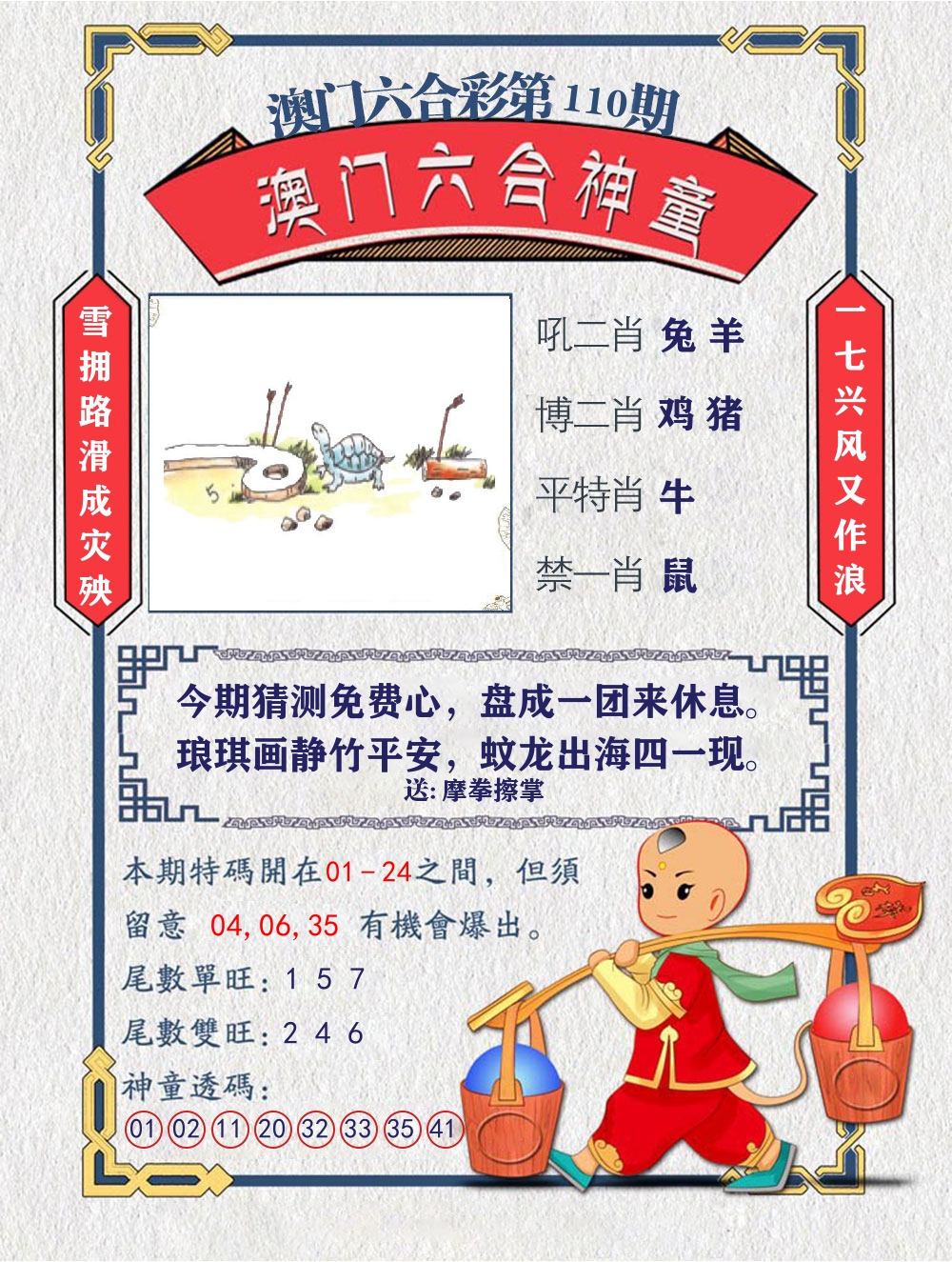 六合神童 第110期
