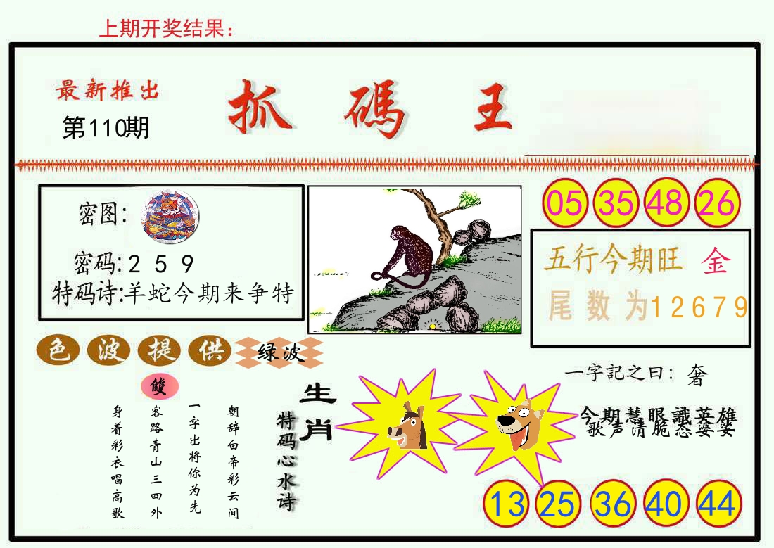 最新抓码王 第110期