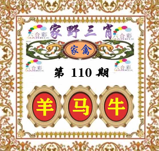 家野三肖 第110期