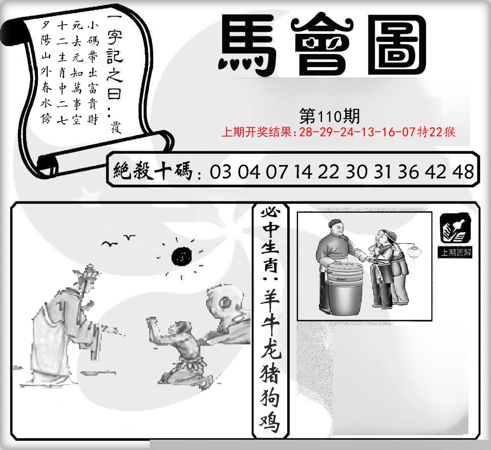 马会图 第110期