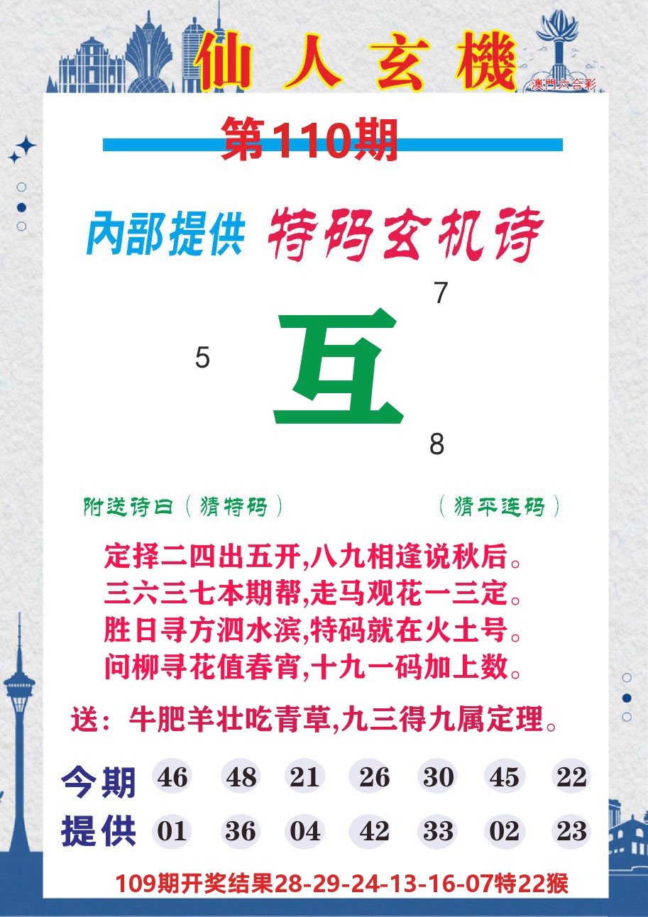 澳门钱多多D 第110期
