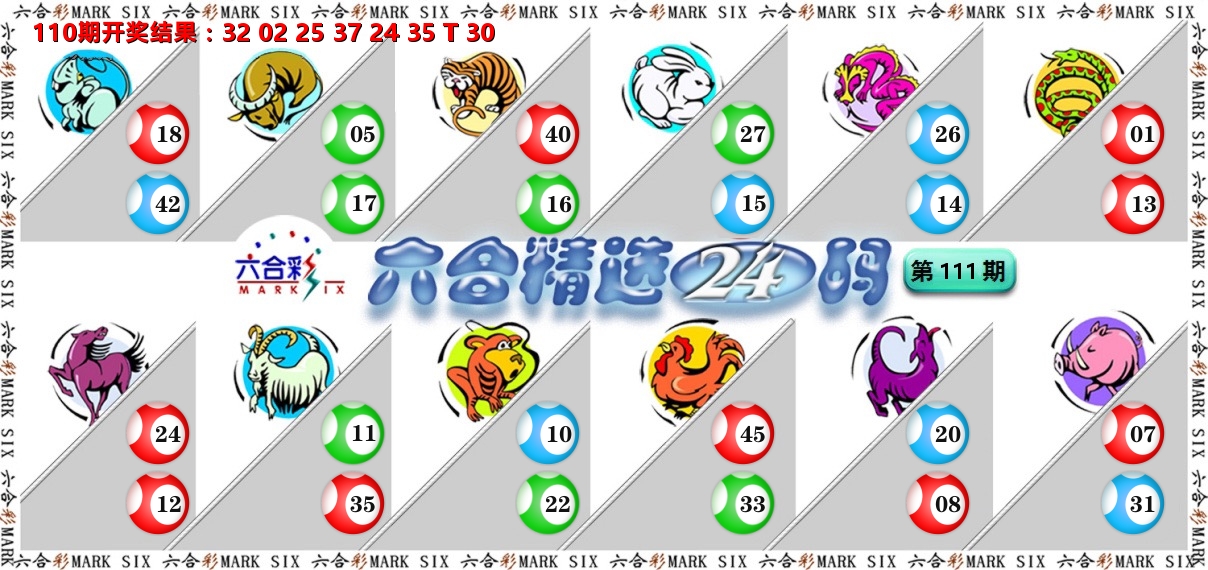 六合精选24码 第111期