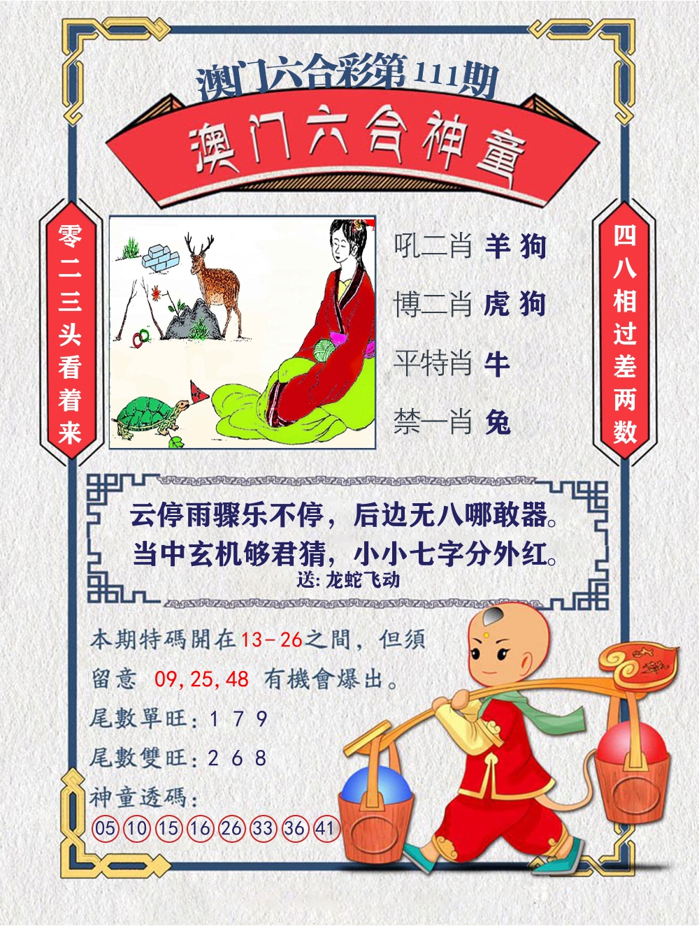 六合神童 第111期