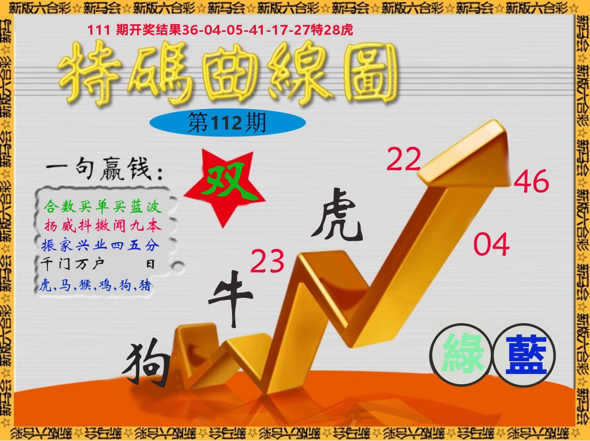 特码曲线图 第112期