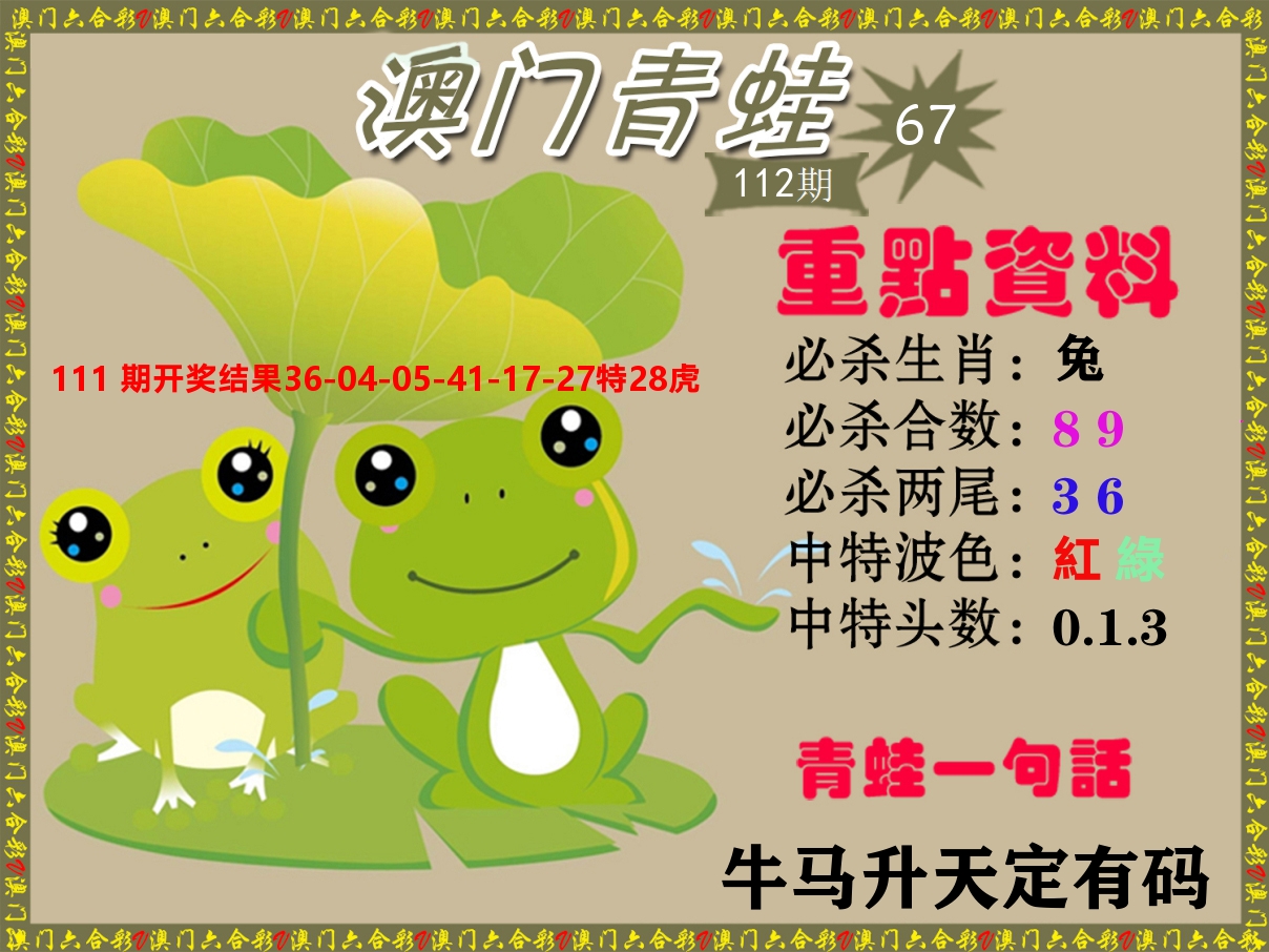 青蛙系列67 第112期