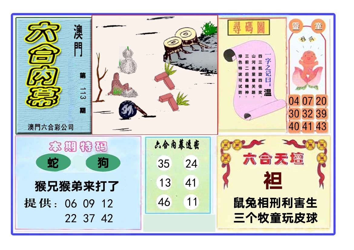 六合内幕 第113期