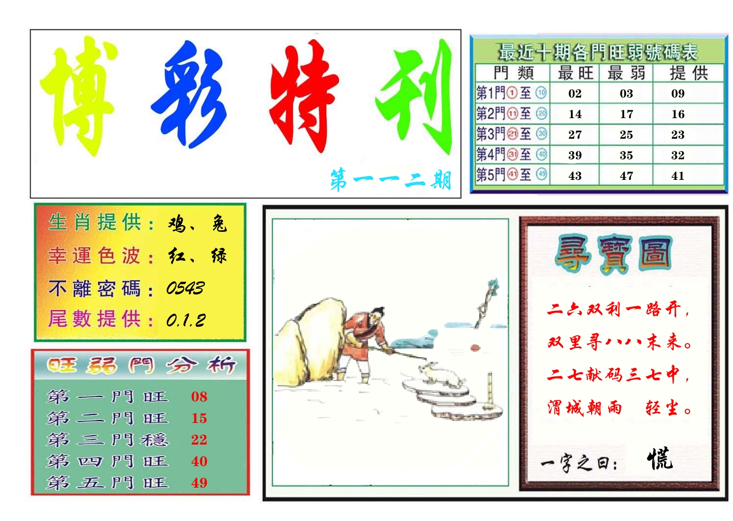 博彩特刊 第113期