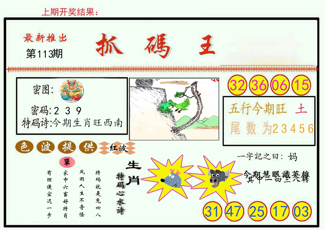 最新抓码王 第113期