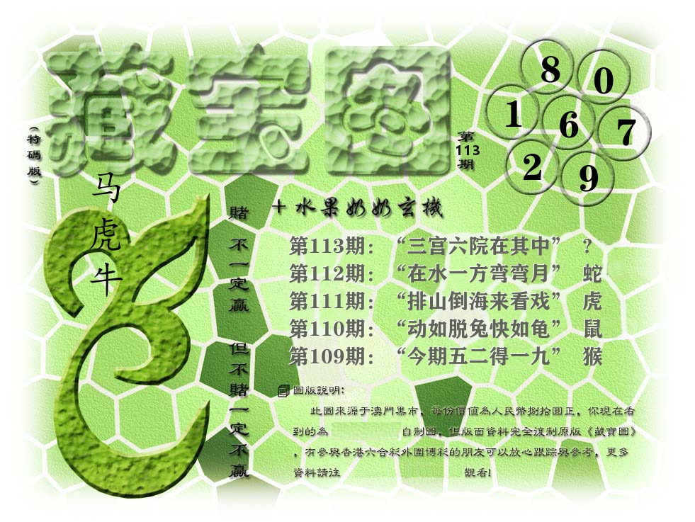 藏宝图奶奶玄机 第113期