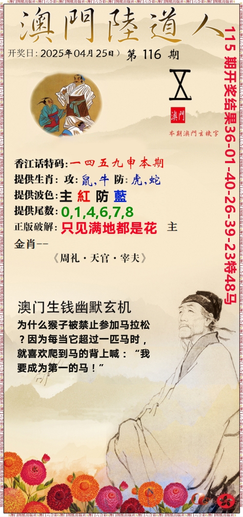 澳门陆道人 第116期