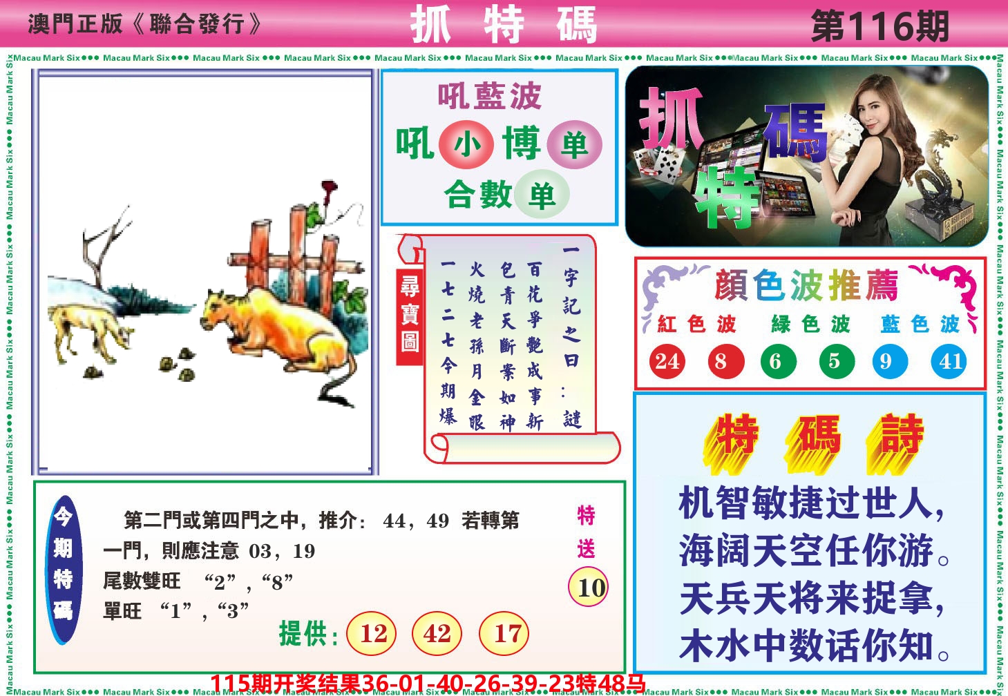 澳门抓特码A 第116期