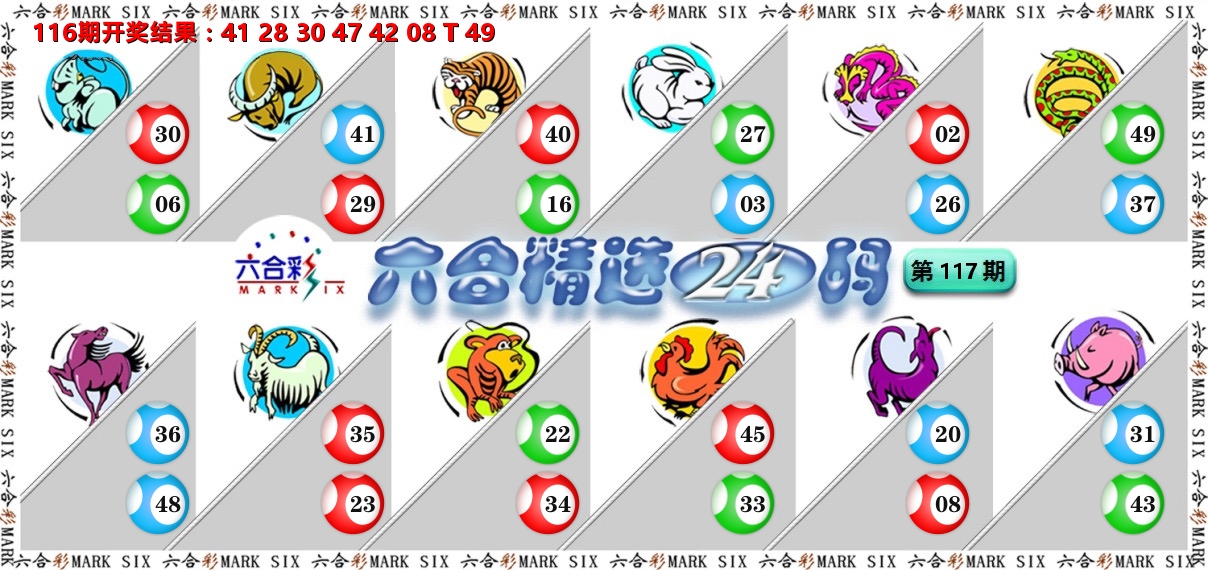 六合精选24码 第117期