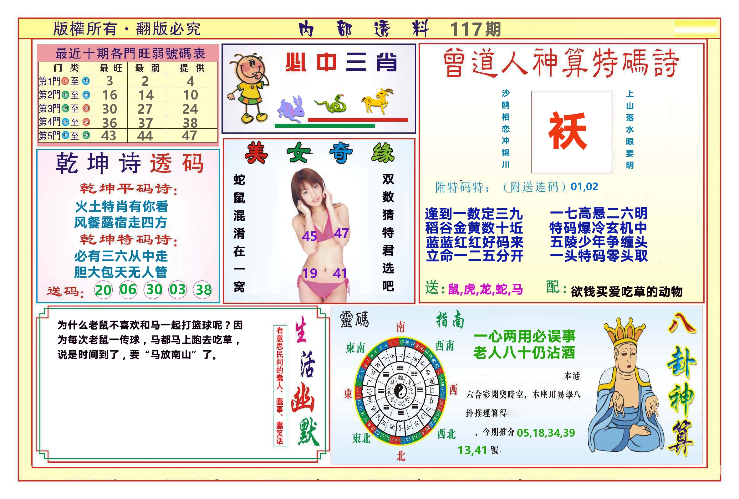 澳门内部透料B 第117期