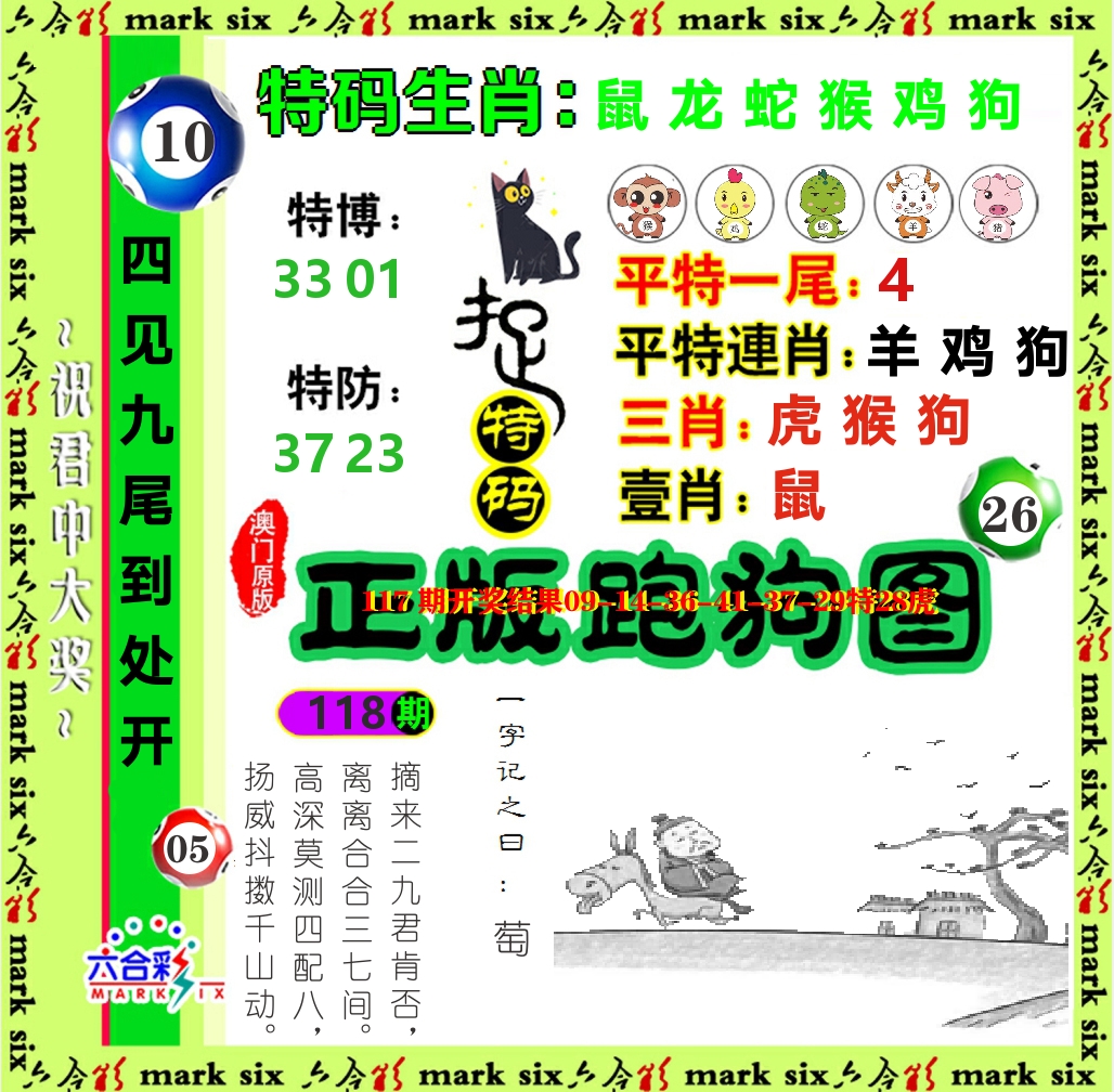 正版跑狗图 第118期