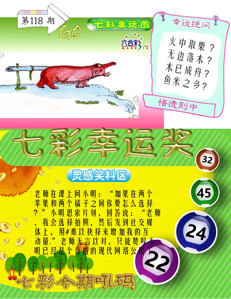 七彩幸运奖 第118期