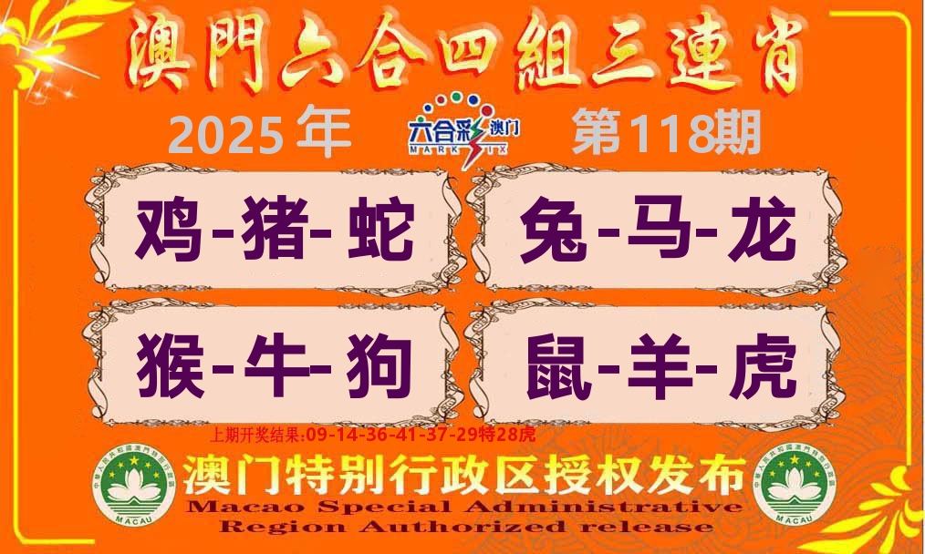 六合三连肖 第118期
