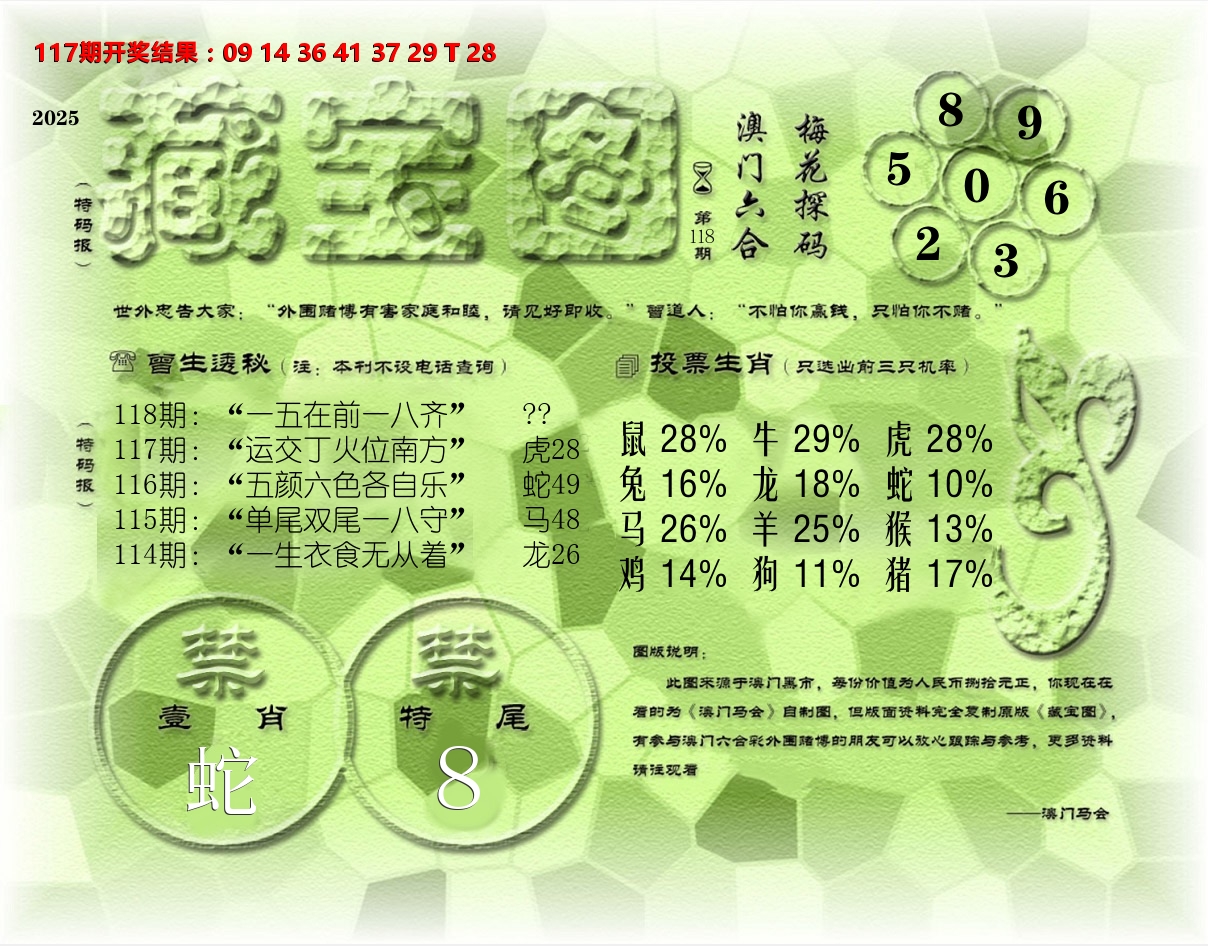 老《藏宝图》 第118期