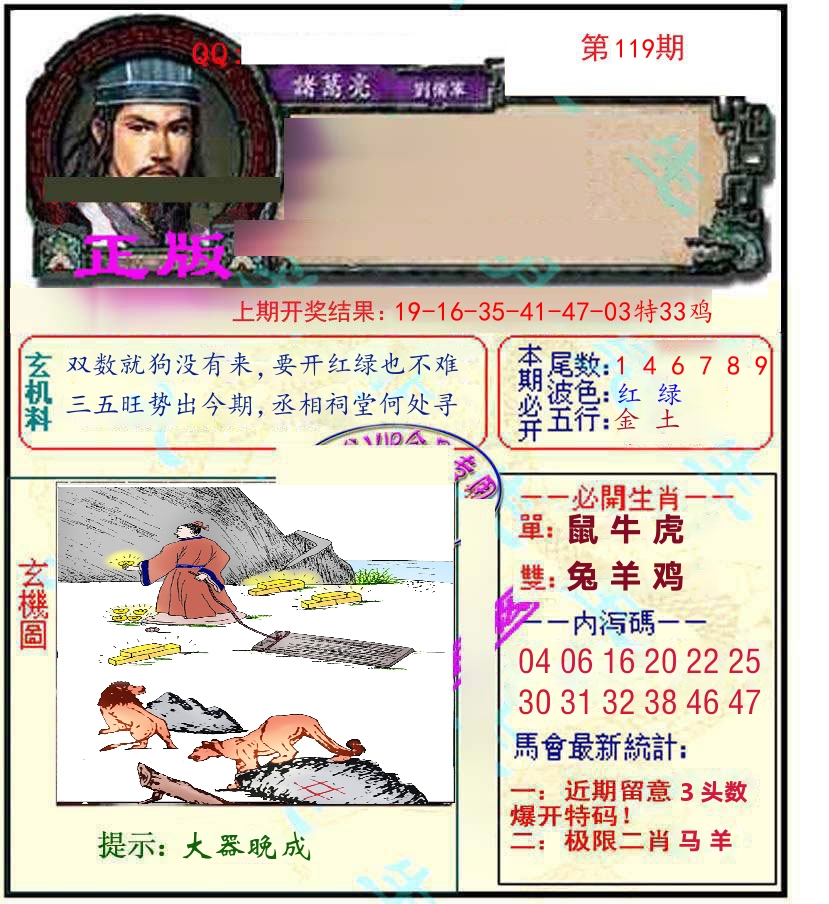 诸葛亮玄机 第119期