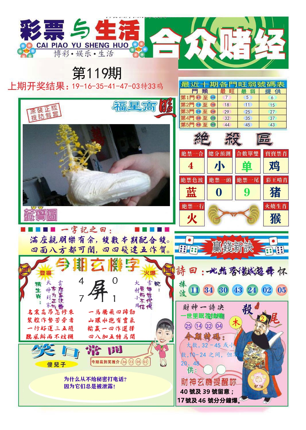 合众赌经 第119期