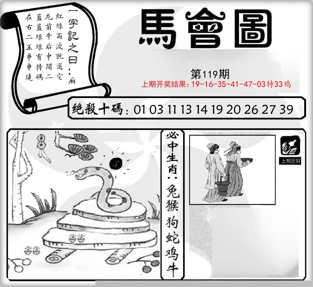 马会图 第119期