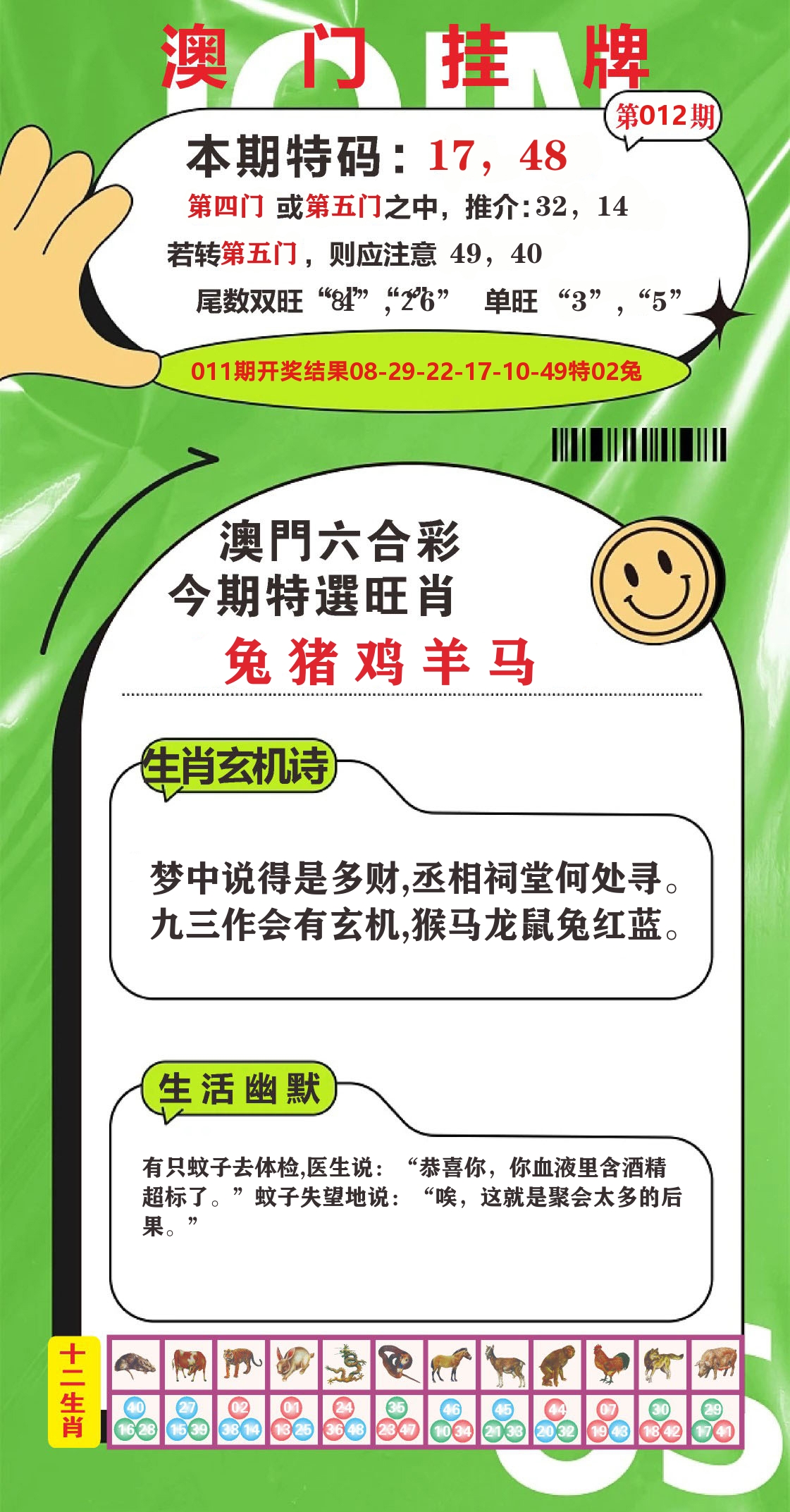 澳门赢天下B 第12期