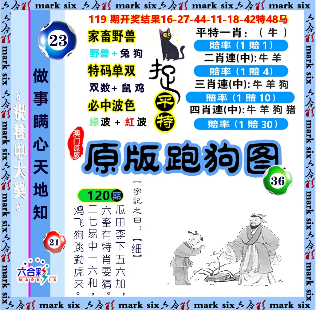 原版跑狗图 第120期