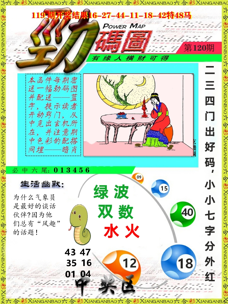 劲码图 第120期