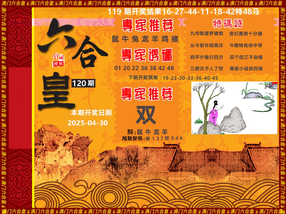 六合皇系列 第120期