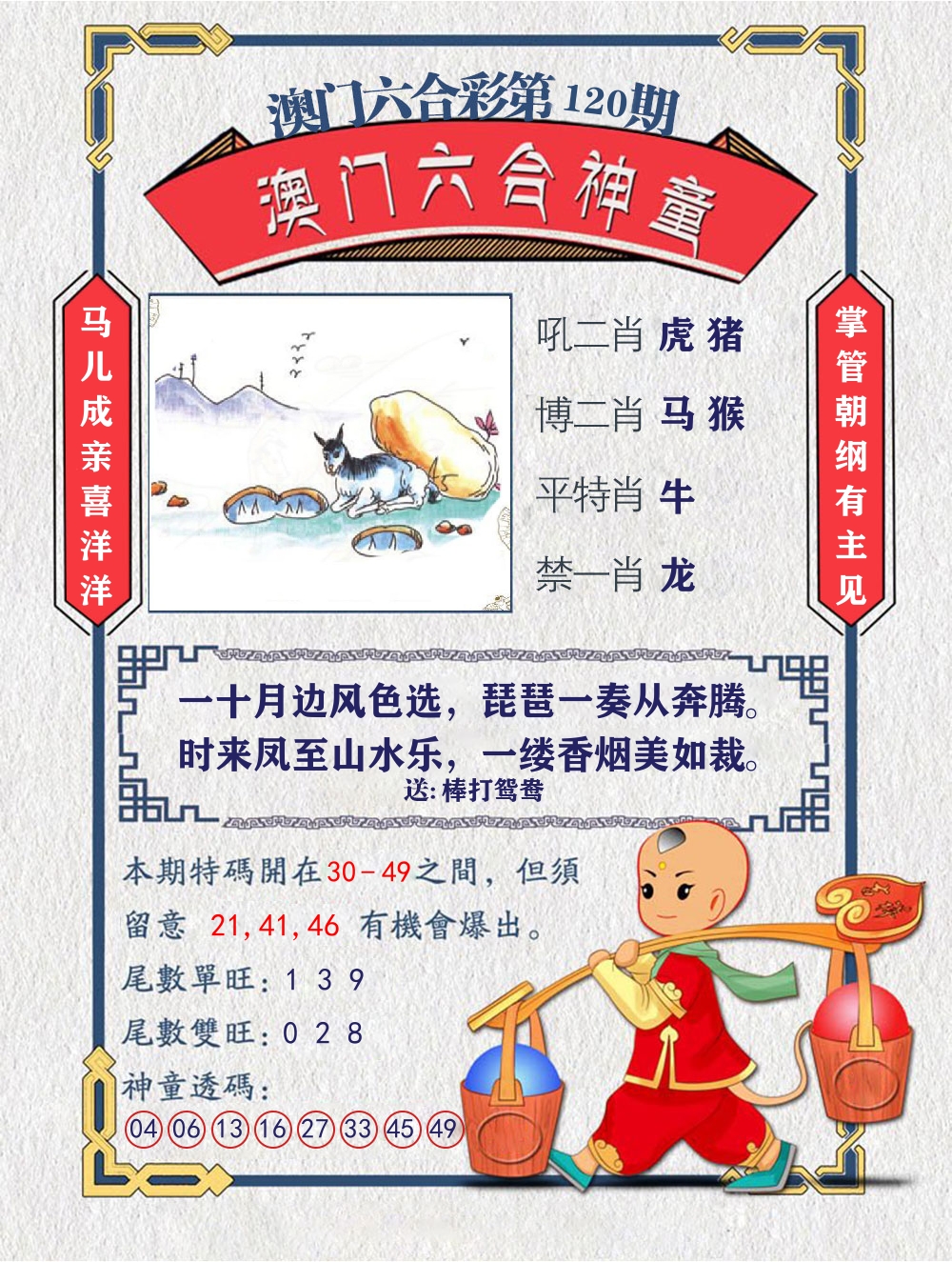 六合神童 第120期