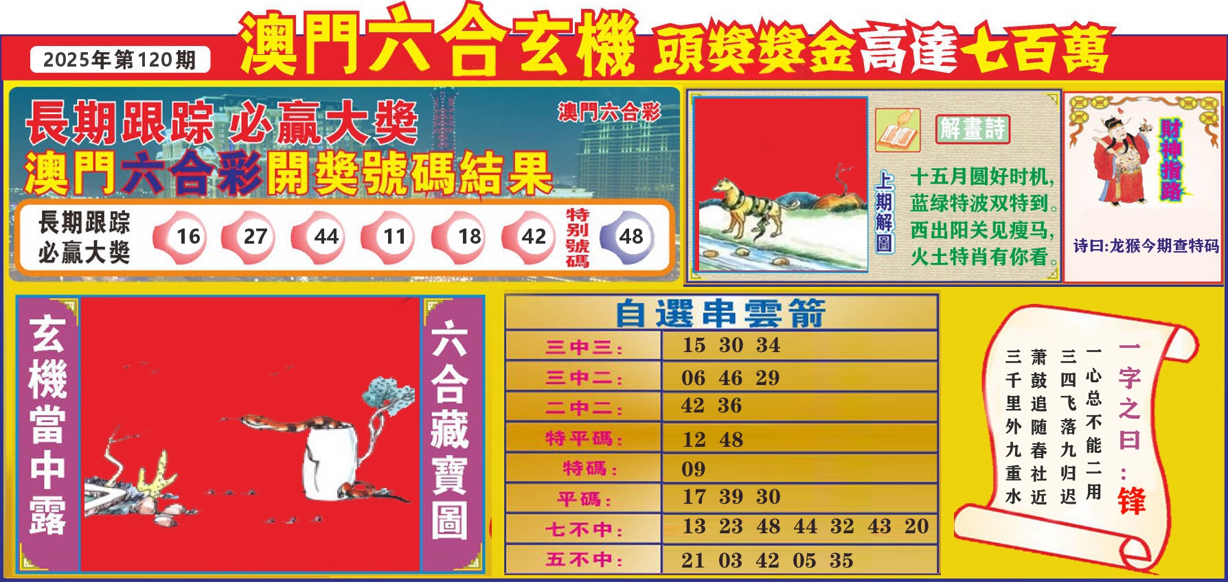 七星彩图C 第120期