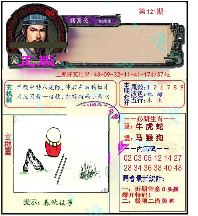 诸葛亮玄机 第121期