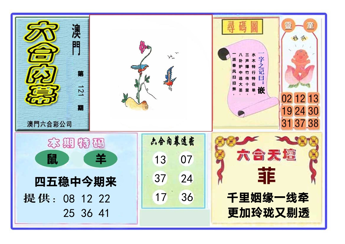 六合内幕 第121期