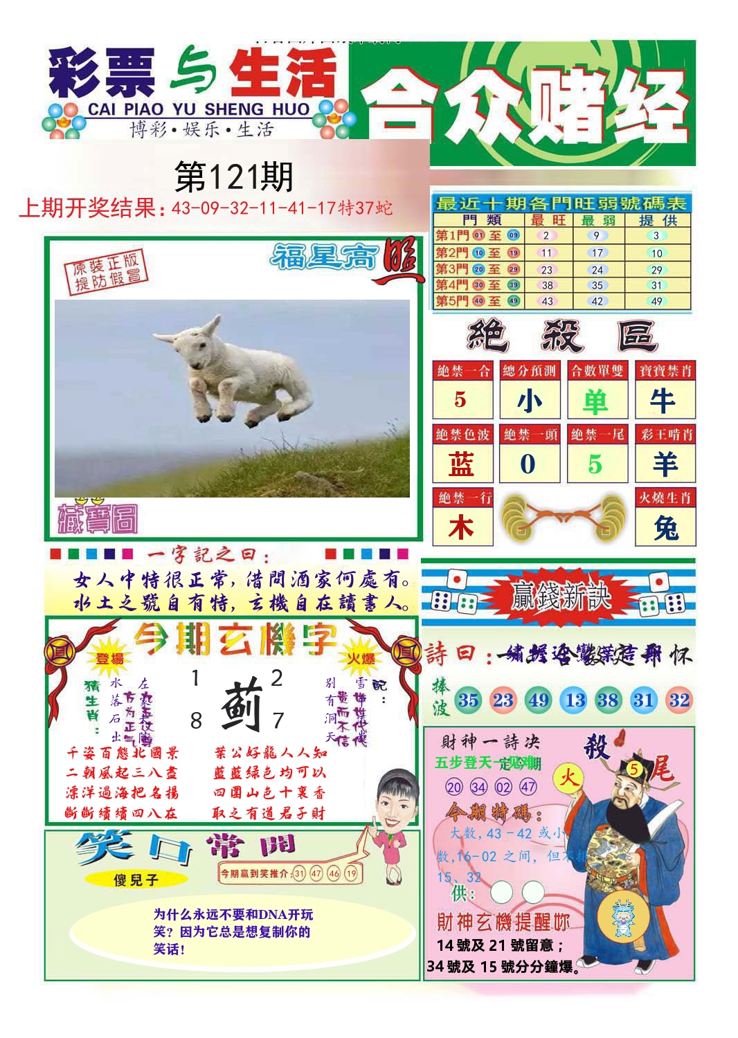 合众赌经 第121期