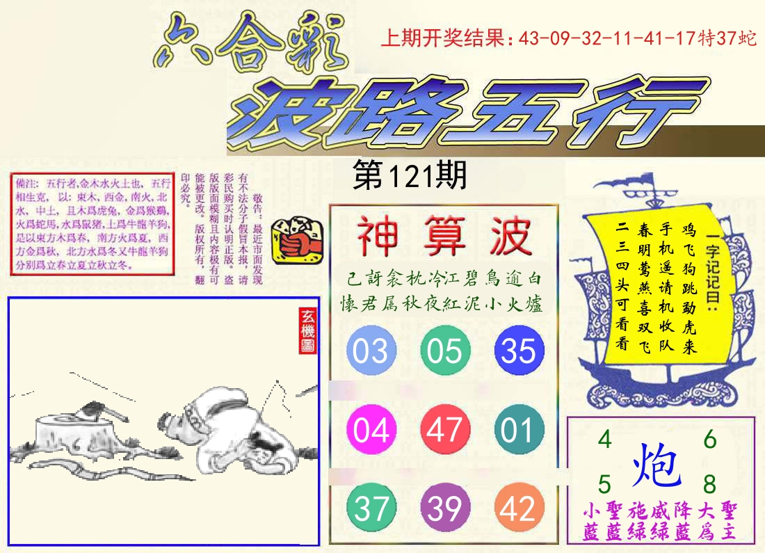 波路五行 第121期