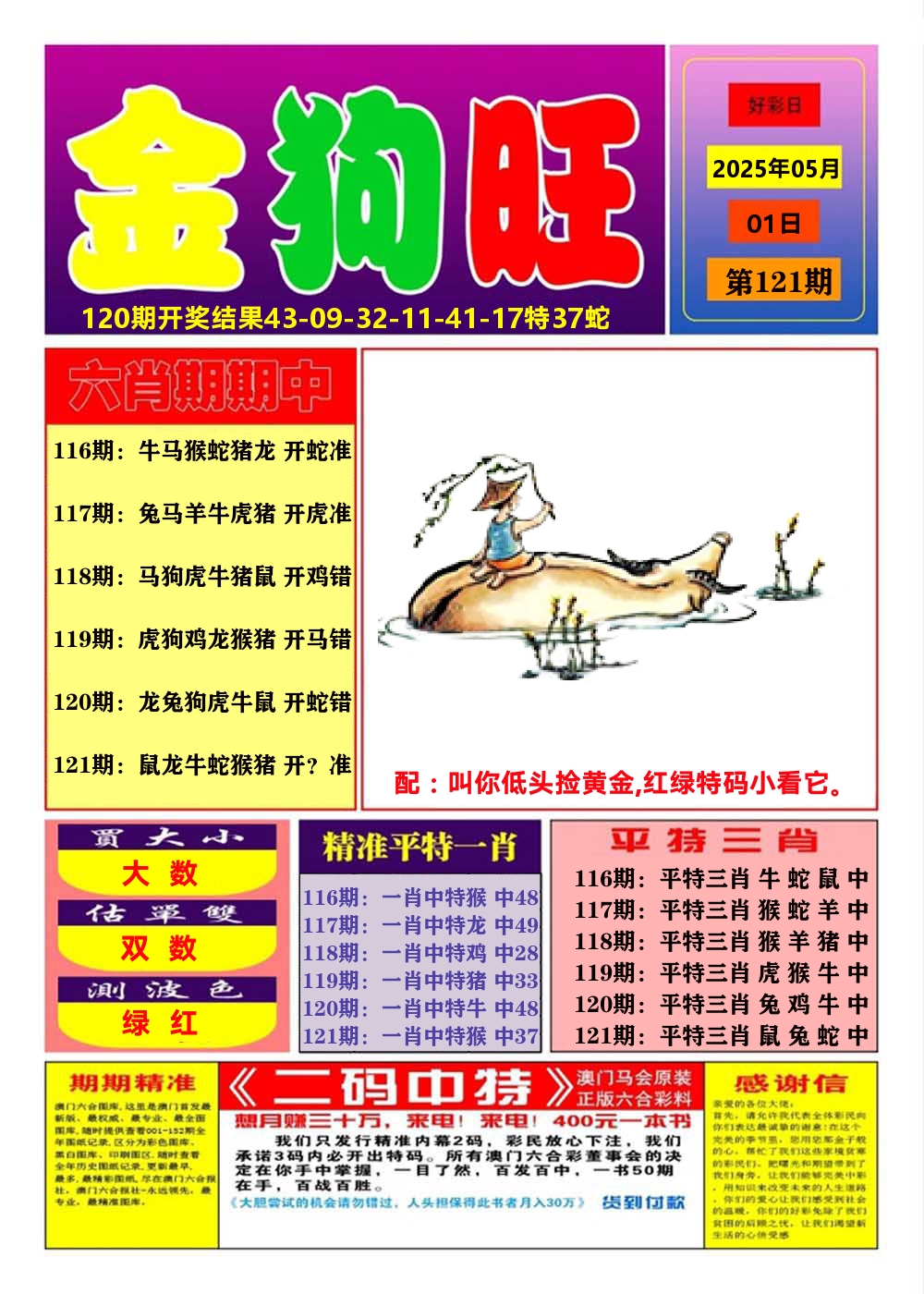 澳门金狗旺A 第121期
