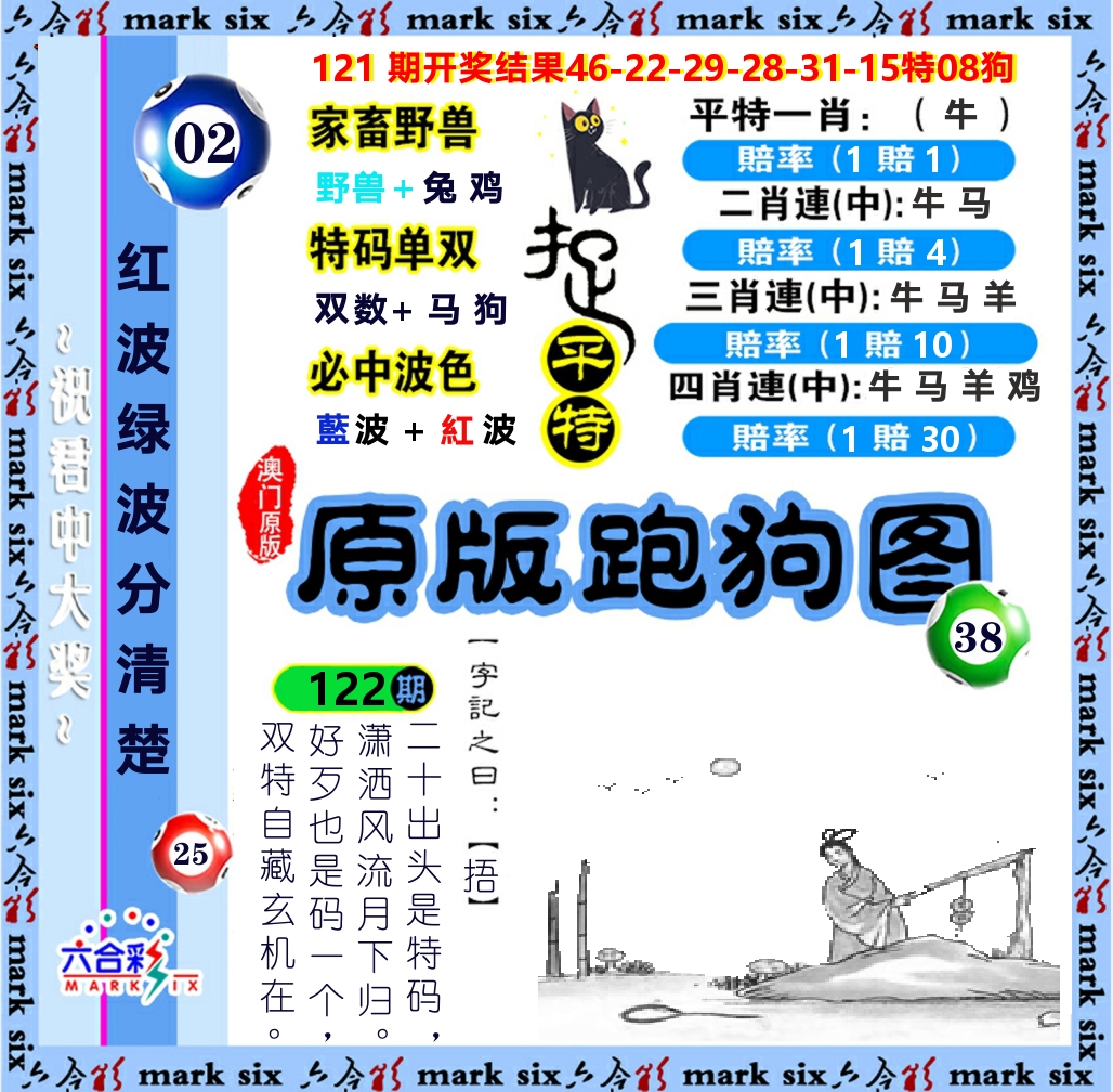原版跑狗图 第122期